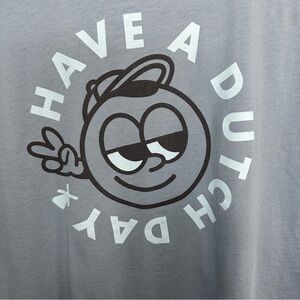 Dutch Bros Blue MEDIUM VINTAGE “Have A Dutch Day” Smiley Face Tee DB 1992